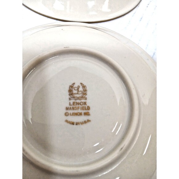 Lenox Mansfield 4 Fine Bone China Saucers 5 5/8" - Picture 3 of 3